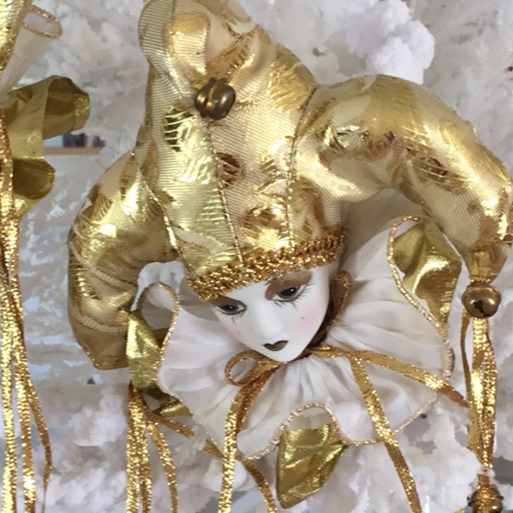 6 Harlequin doll heads π - Picture 1 of 2